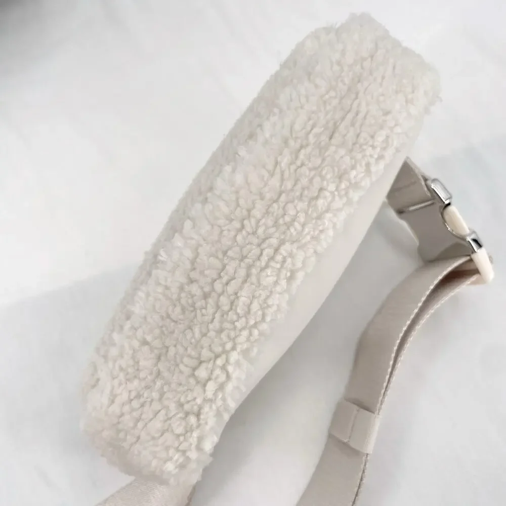 Lululemon Lunar New Year Rabbit Sherpa Belt Bag Cream Bunny Easter Metal Buckle